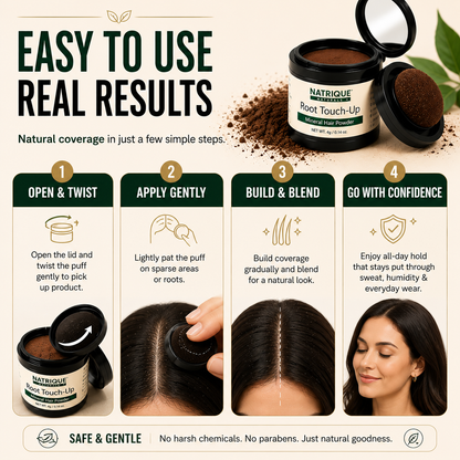 Damage Free Cover Up Hair Powder- For Instant Grey Hair Coverage & Root Touch-Up