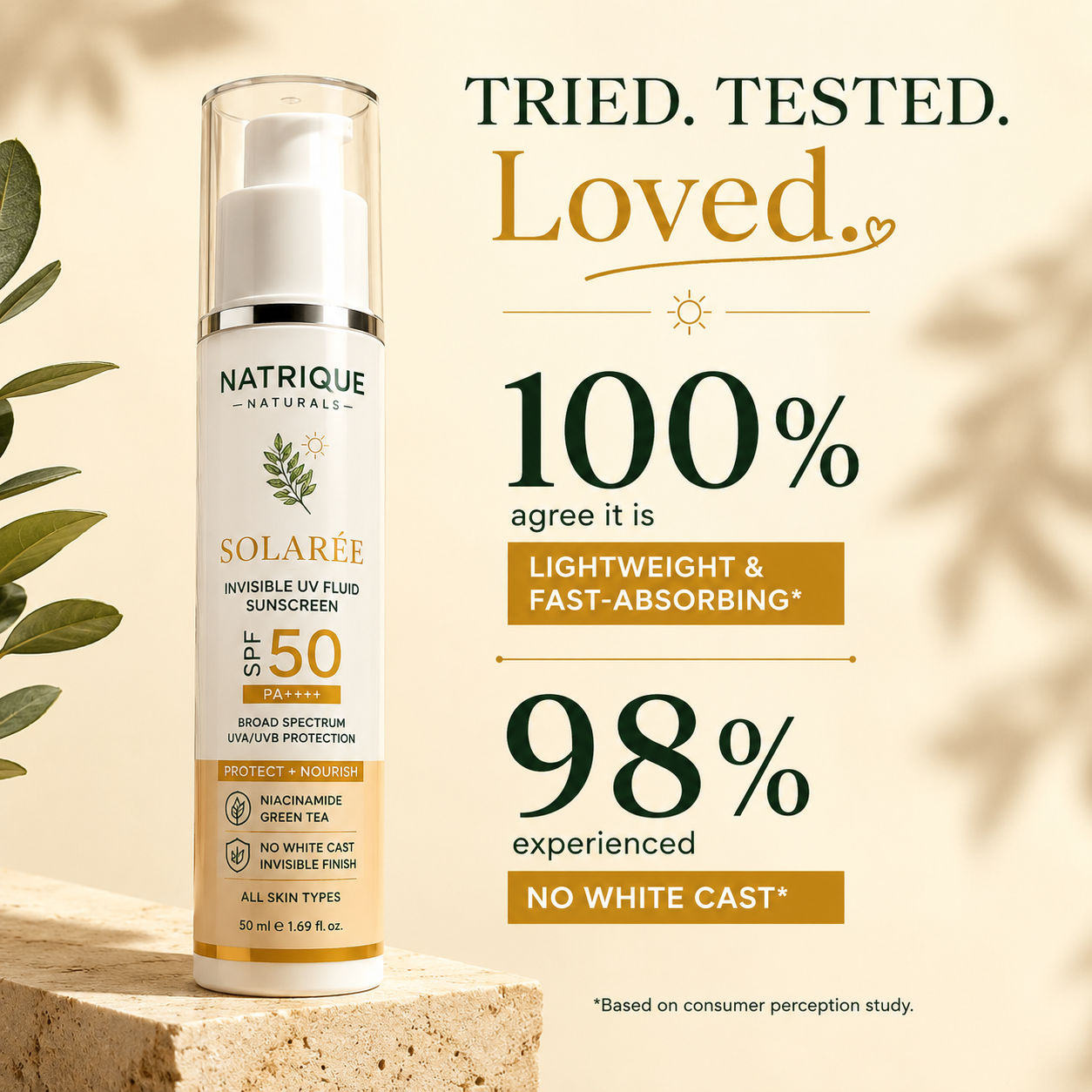 Invisible UV Fluid Sunscreen | SPF 50 PA++++ Protection with Niacinamide