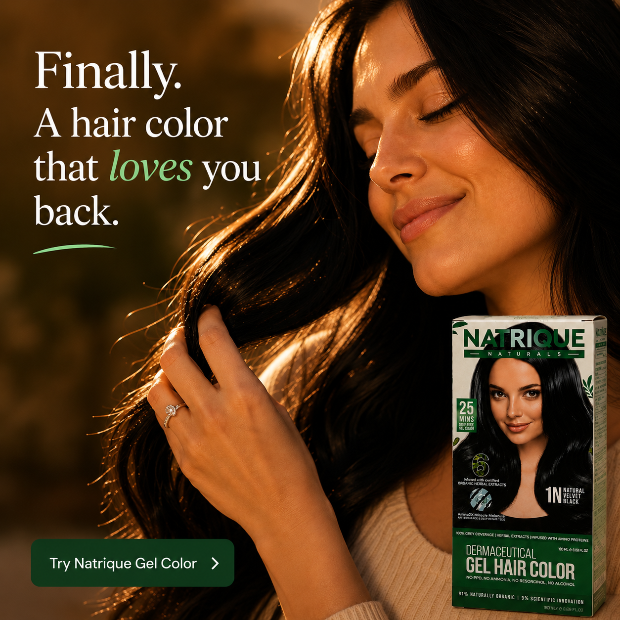 Damage Free Gel Hair Color infused with Amino Peptides & 6 Herbs | Available in 7 Shades_Test Variants