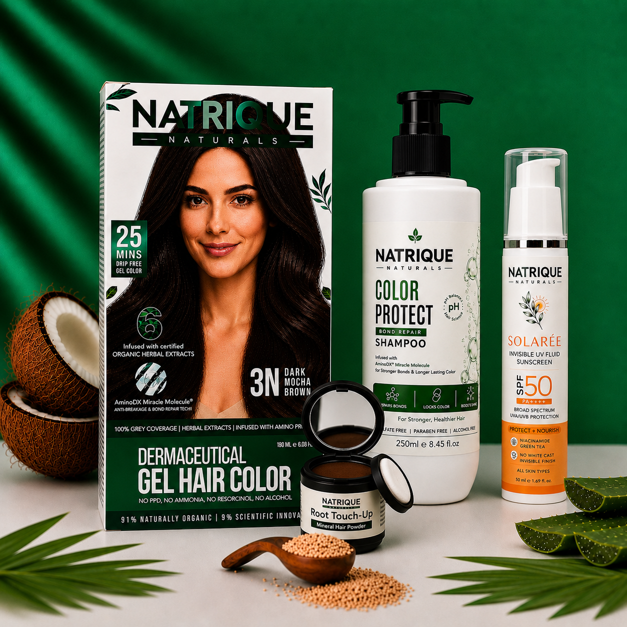 Damage Free Gel Hair Color infused with Amino Peptides & 6 Herbs | Available in 7 Shades_Test Variants
