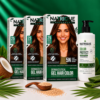 Super Saver Combo | Gel Hair Color with Amino Peptides & 6 Herbs | Available in 7 Shades