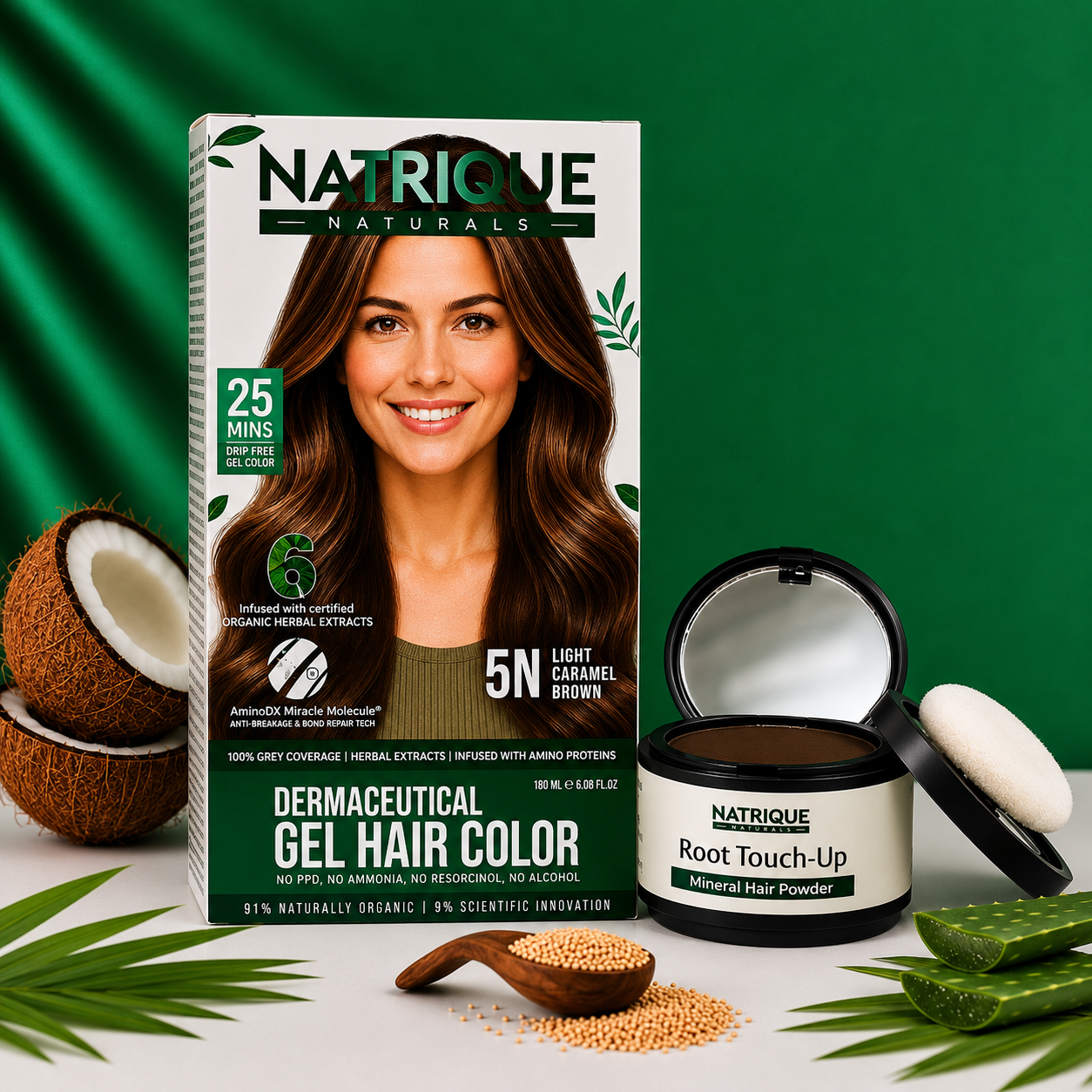 Damage Free Gel Hair Color infused with Amino Peptides & 6 Herbs | Available in 7 Shades_Test Variants