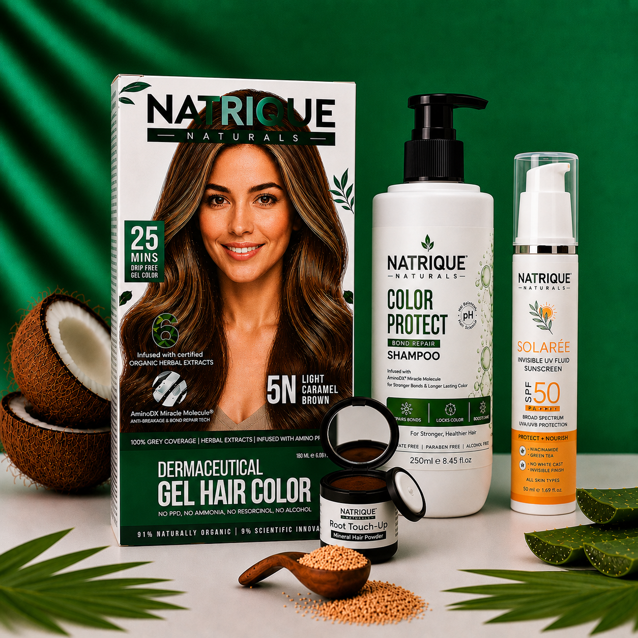 Damage Free Gel Hair Color infused with Amino Peptides & 6 Herbs | Available in 7 Shades_Test Variants