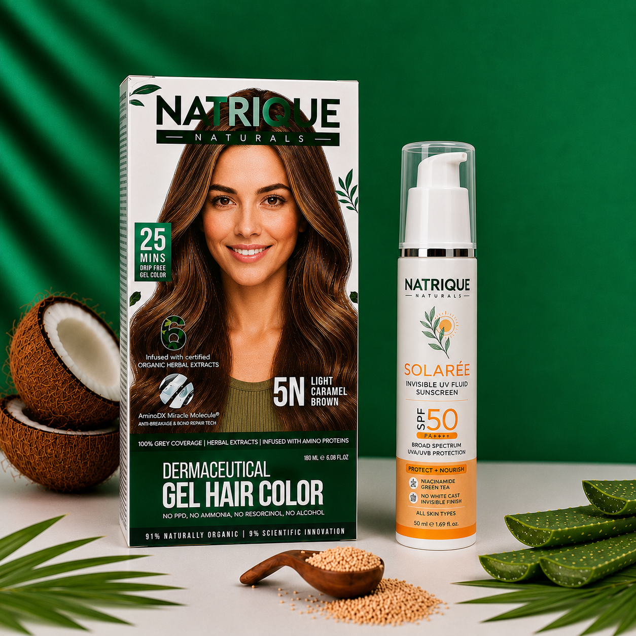 Damage Free Gel Hair Color infused with Amino Peptides & 6 Herbs | Available in 7 Shades_Test Variants