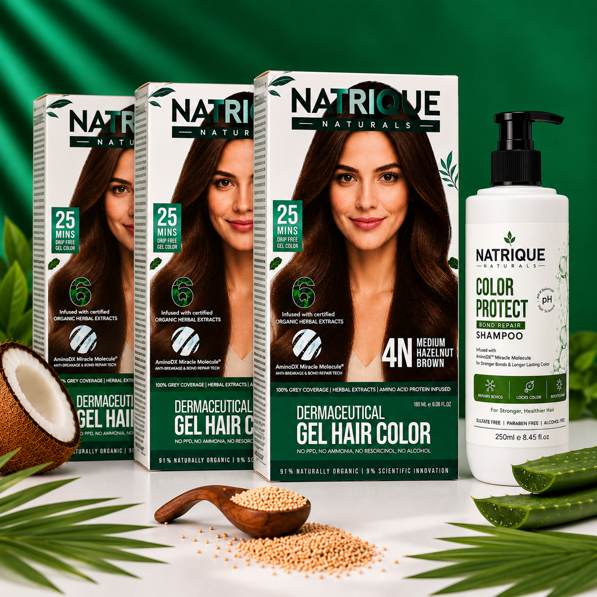 Super Saver Combo | Gel Hair Color with Amino Peptides & 6 Herbs | Available in 7 Shades