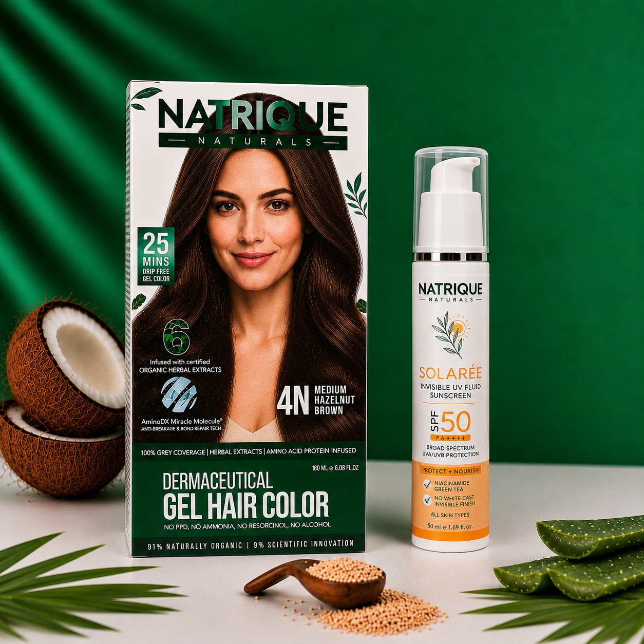 Damage Free Gel Hair Color infused with Amino Peptides & 6 Herbs | Available in 7 Shades_Test Variants