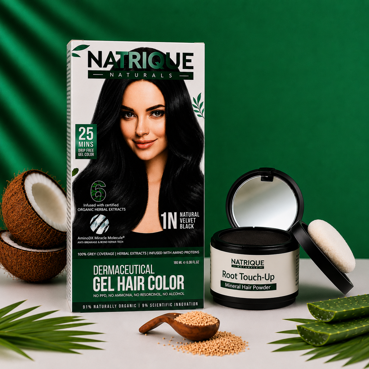 Damage Free Gel Hair Color infused with Amino Peptides & 6 Herbs | Available in 7 Shades_Test Variants