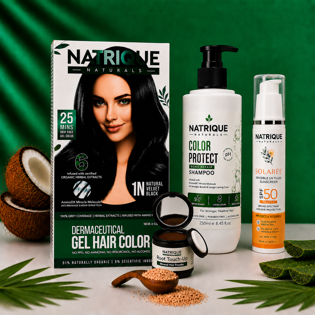 Damage Free Gel Hair Color infused with Amino Peptides & 6 Herbs | Available in 7 Shades_Test Variants