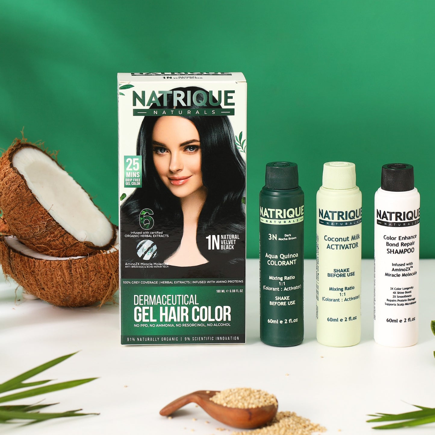 ...Damage Free Gel Hair Color infused with Amino Peptides & 6 Herbs | Available in 7 Shades