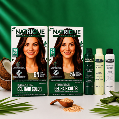 Damage Free Gel Hair Color infused with Amino Peptides & 6 Herbs | Available in 7 Shades_Test Variants