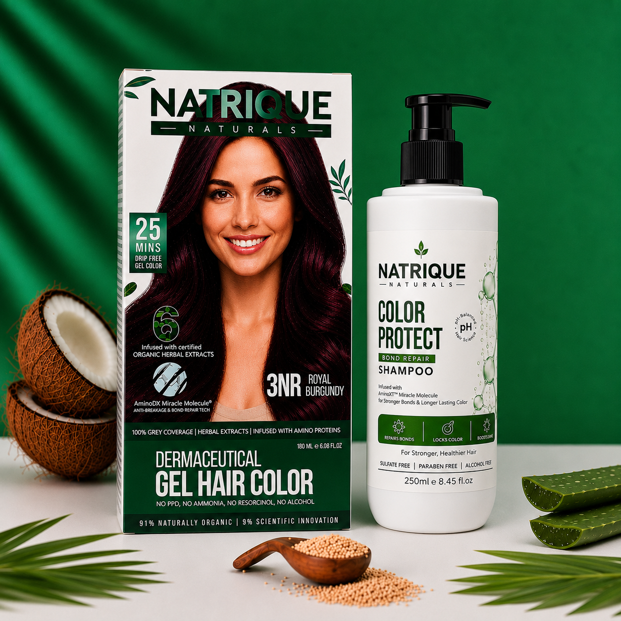 Damage Free Gel Hair Color infused with Amino Peptides & 6 Herbs | Available in 7 Shades_Test Variants
