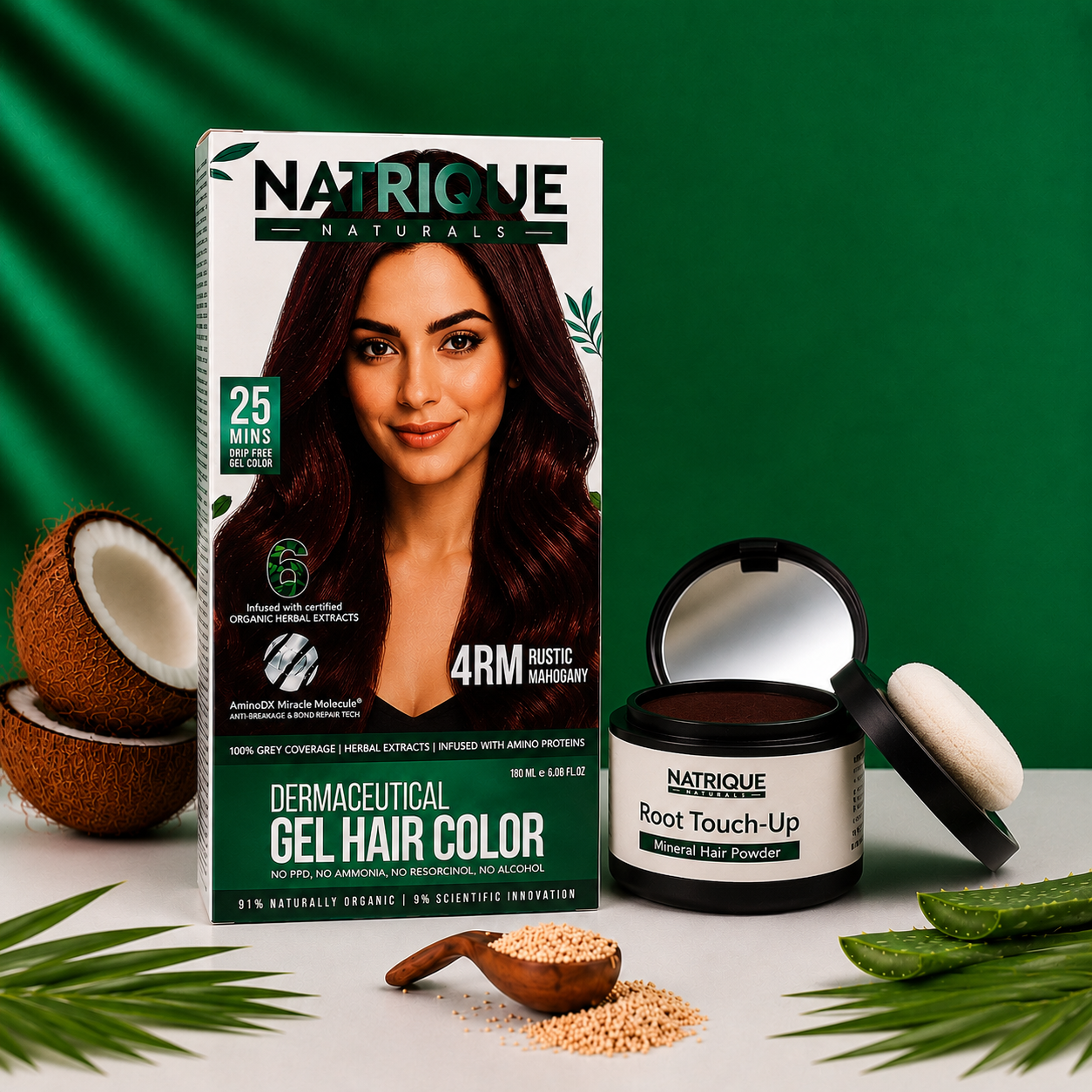 Damage Free Gel Hair Color infused with Amino Peptides & 6 Herbs | Available in 7 Shades_Test Variants