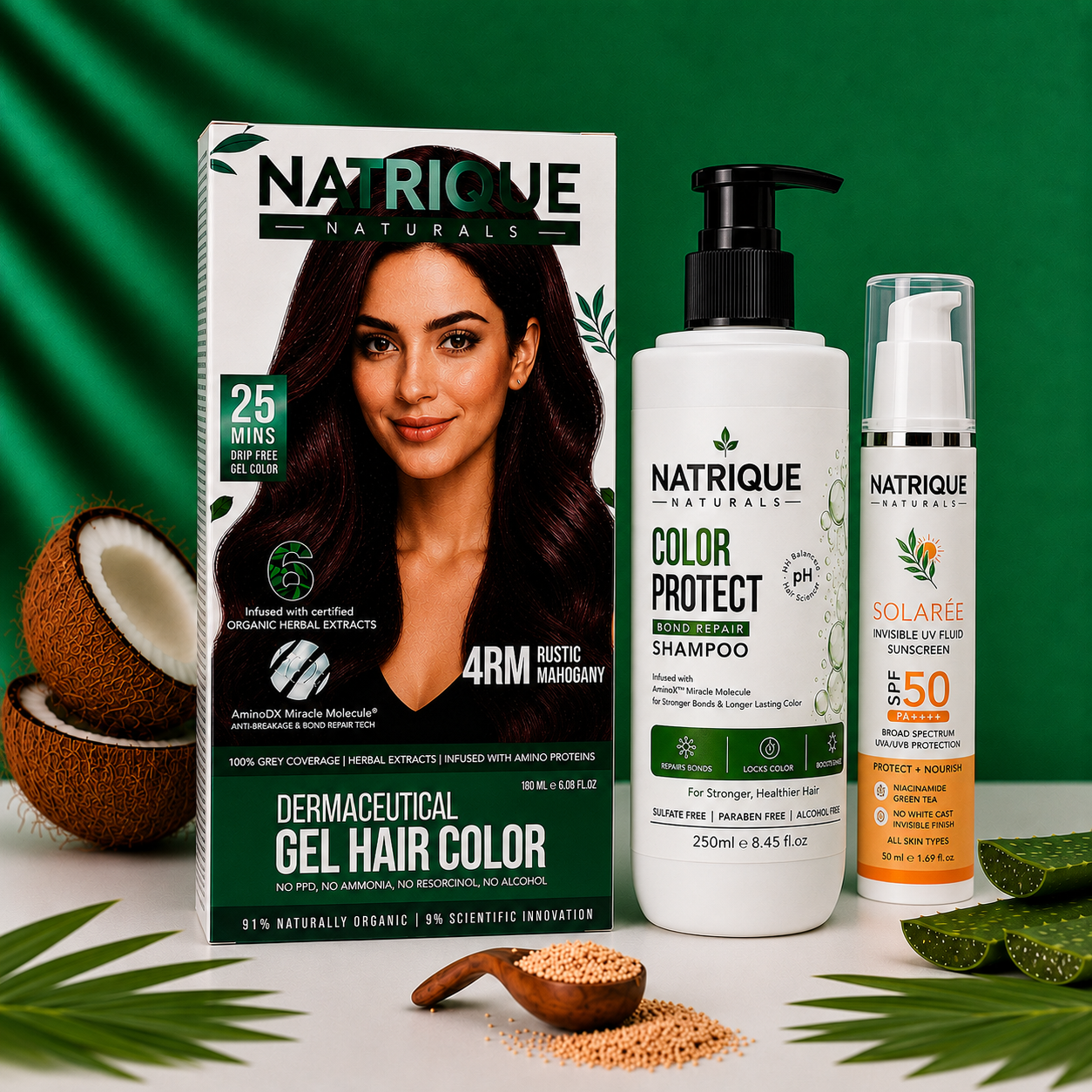 Damage Free Gel Hair Color infused with Amino Peptides & 6 Herbs | Available in 7 Shades_Test Variants
