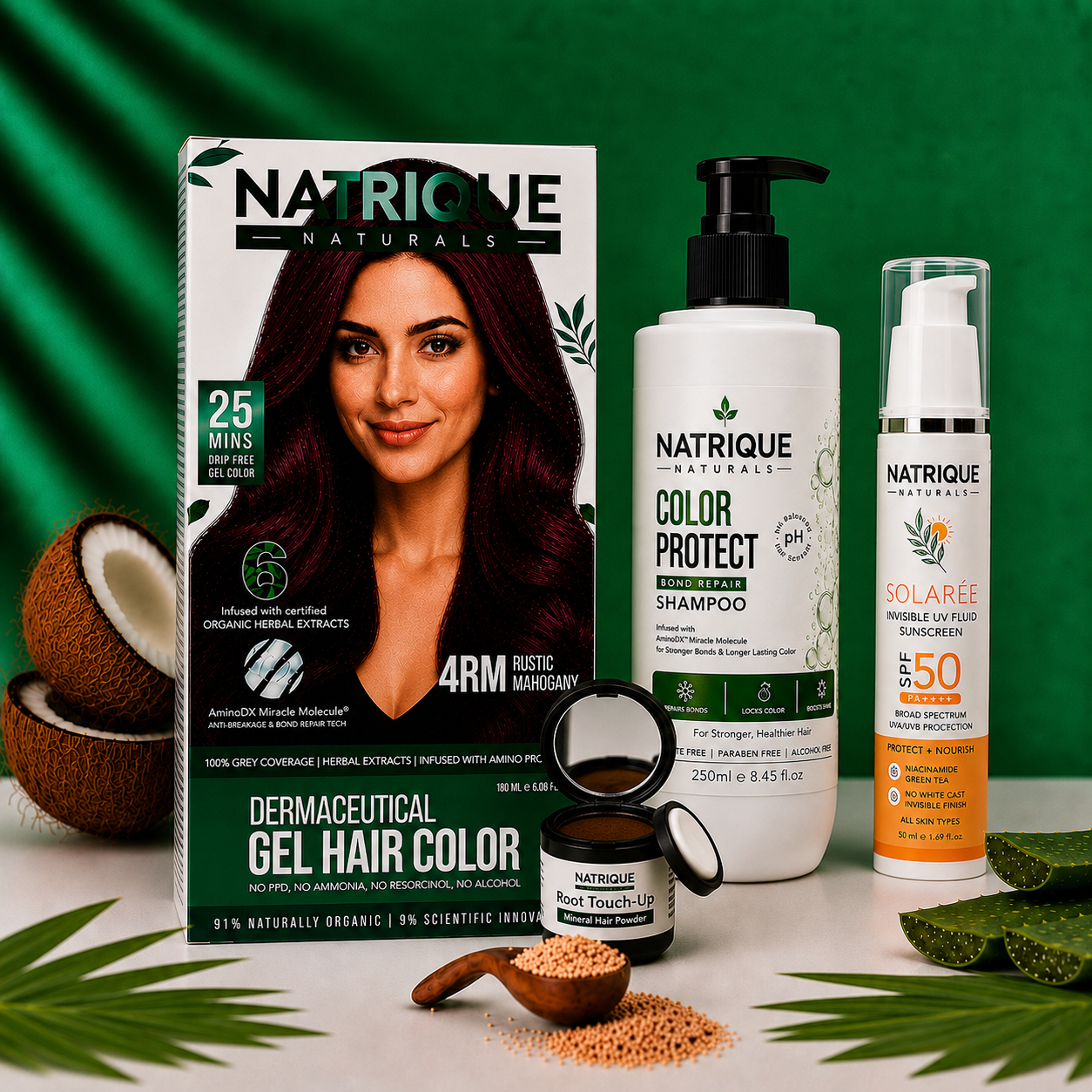 Damage Free Gel Hair Color infused with Amino Peptides & 6 Herbs | Available in 7 Shades_Test Variants