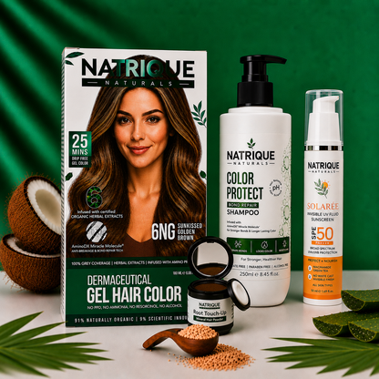 Damage Free Gel Hair Color infused with Amino Peptides & 6 Herbs | Available in 7 Shades_Test Variants