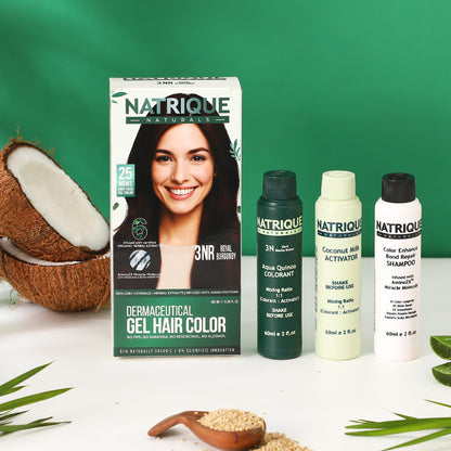 Damage Free Gel Hair Color infused with Amino Peptides & 6 Herbs | Available in 7 Shades